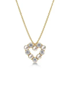 Edblad & Co Halsband^Affinity Pearl Heart Necklace Gold