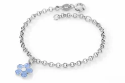 Pia & Per Barn Smycken^Armband ljusblå blomma
