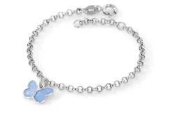 Pia & Per Barn Smycken^Armband ljusblå fjäril
