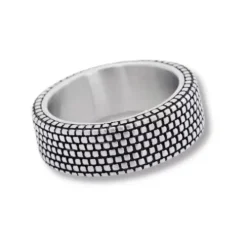 by Billgren Herr Smycken^ring i oxiderat stål