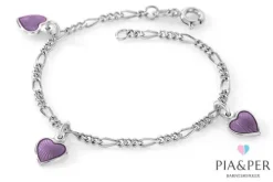 Pia & Per Barn Smycken^Charms armband hjärtan
