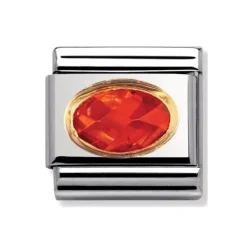 Nomination Nomination^Classic Oval Facetterad Cubic Zirconia Orange