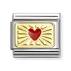 Nomination Nomination^Classic Red heart with Etched Detail