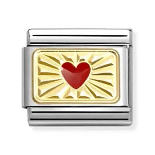 Nomination Nomination^Classic Red heart with Etched Detail