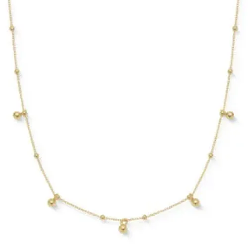 Jemp Guld Förgyllt Silver | Halsband^Collie fg silver kedja kulor