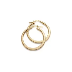 Jemp Guld Örhängen | Förgyllt Silver^Creol FG 925silver doc 20mm