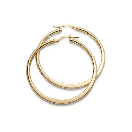 Jemp Guld Örhängen | Förgyllt Silver^Creol FG 925silver 60mm