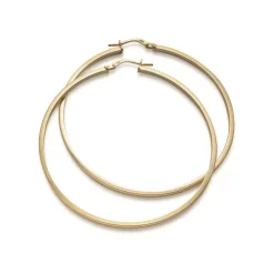 Jemp Guld Örhängen | Förgyllt Silver^Creol Fg 925silver rak 1,7x50mm