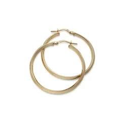 Jemp Guld Örhängen | Förgyllt Silver^Creol FG 925silver romb 2,0x30mm