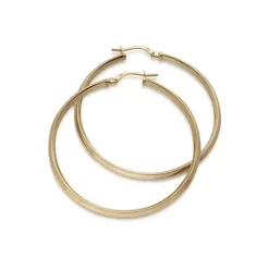 Jemp Guld Örhängen | Förgyllt Silver^Creol FG 925silver romb 2,0x40mm