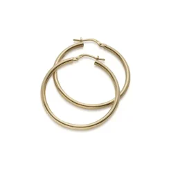 Jemp Guld Örhängen | Förgyllt Silver^Creol FG 925silver rör 2,2x30mm