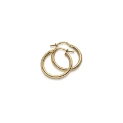 Jemp Guld Örhängen | Förgyllt Silver^Creol FG 925silver rör 2,2x15mm