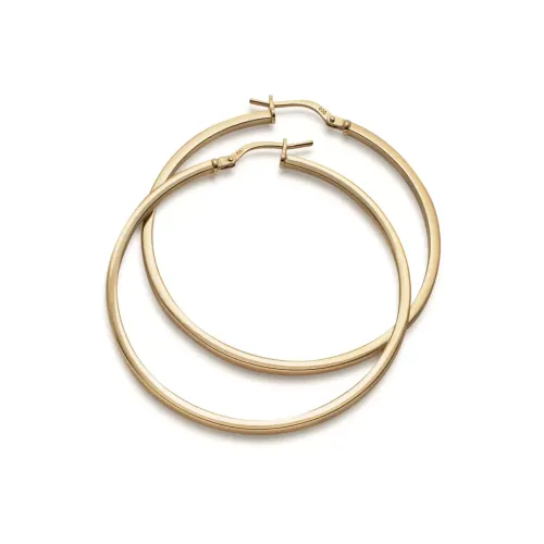 Jemp Guld Örhängen | Förgyllt Silver^Creol FG 925silver 1,7x40mm