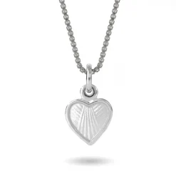 Pia & Per Barn Smycken^Halsband vitt hjärta