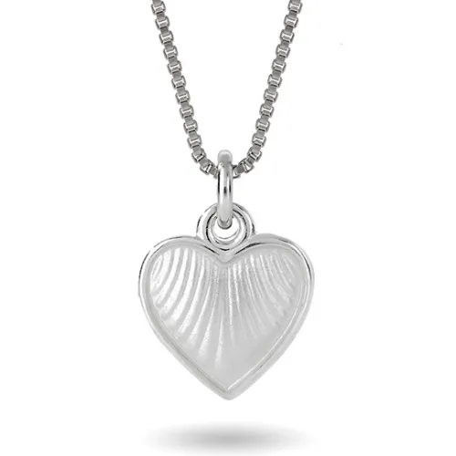 Pia & Per Barn Smycken^Halsband vitt hjärta