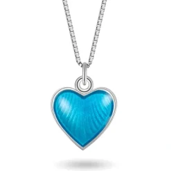 Pia & Per Barn Smycken^Hänge hjärta turkos