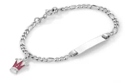 Pia & Per Barn Smycken^ID-armband lila prinsesskrona