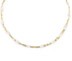 Jemp Guld Halsband^Letters beaded neck 40-45