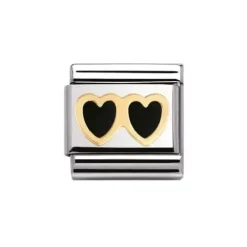 Nomination Nomination^Classic Black Double Heart