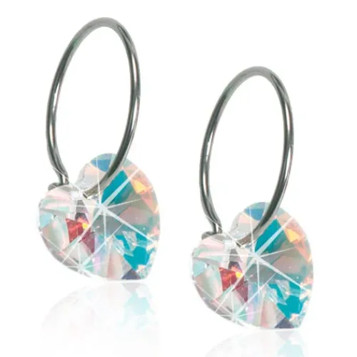 Blomdahl medical Hudvänliga Örhängen^NT heart 10mm rainbow
