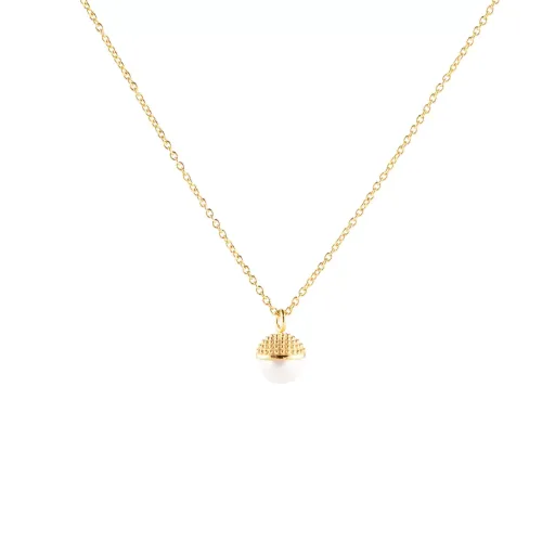 Jemp Guld Halsband^Pearl bubble short neck 40-45