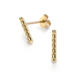 Jemp Guld Örhängen^Örhänge 18k guld facetterad stav