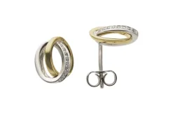 JEMP Örhängen^Örhänge 18k r/v guld 0,05ct w/si