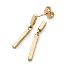 Jemp Guld Örhängen^Örhänge 18k stav kort slät