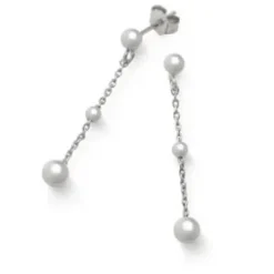 Jemp Guld Örhängen^Örhänge rh silver kedja kulor