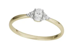 JEMP Ringar^Ring 18k guld med Cz