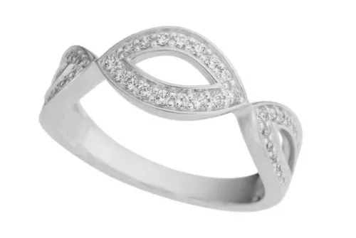 JEMP Ringar^Ring 18k vitguld 0,32ct w/si