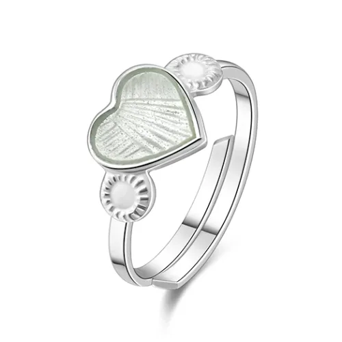 Pia & Per Barn Smycken^Ring vitt hjärta