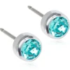 Blomdahl medical Hudvänliga Örhängen^ST bezel 5mm Turquoise