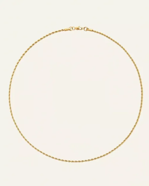 Mockberg Halsband^Thin Rope necklace gold