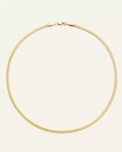 Mockberg Halsband^Thin snake necklace gold