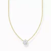 Thomas Sabo Halsband^gold plated necklace white cz
