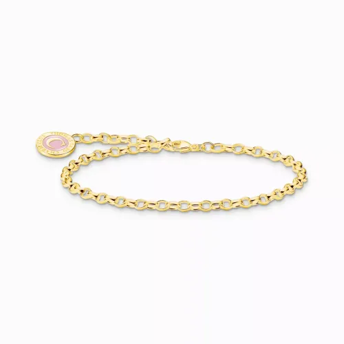 Thomas Sabo Armband^guldpläterat member charm bracelet 17cm