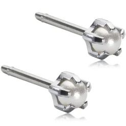 Blomdahl medical Hudvänliga Örhängen^Tiffany Pearl 4 mm White