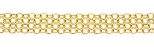 Jemp Guld Armband^X-länk armband 3-radig