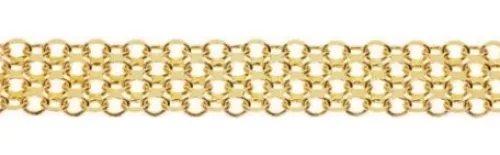 Jemp Guld Armband^X-länk armband 3-radig