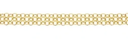 Jemp Guld Armband^X-länk armband 2-radig