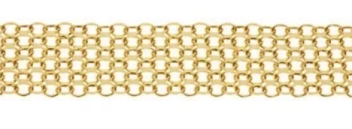 Jemp Guld Armband^X-länk armband 5-radig